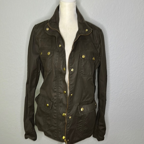 J. Crew Waxed Cotton Field Jacket Medium Tall - Picture 2 of 12